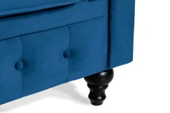 Manor House Chesterfield Lyx 2-istuttava pieni samettisohva – Syvä sohva 160 cm leveä