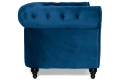 Manor House Chesterfield Lyx 2-istuttava pieni samettisohva – Syvä sohva 160 cm leveä