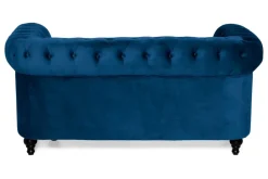 Manor House Chesterfield Lyx 2-istuttava pieni samettisohva – Syvä sohva 160 cm leveä