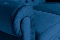 Manor House Chesterfield Lyx 2-istuttava pieni samettisohva – Syvä sohva 160 cm leveä