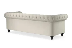 Manor House Chesterfield Lyx 3-istuttava samettisohva – Syvä sohva Beige