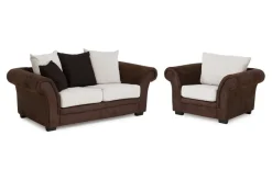 Manor House Sohvaryhmä Aspen 2:n ist+Nojatuoli Ruskea/Beige