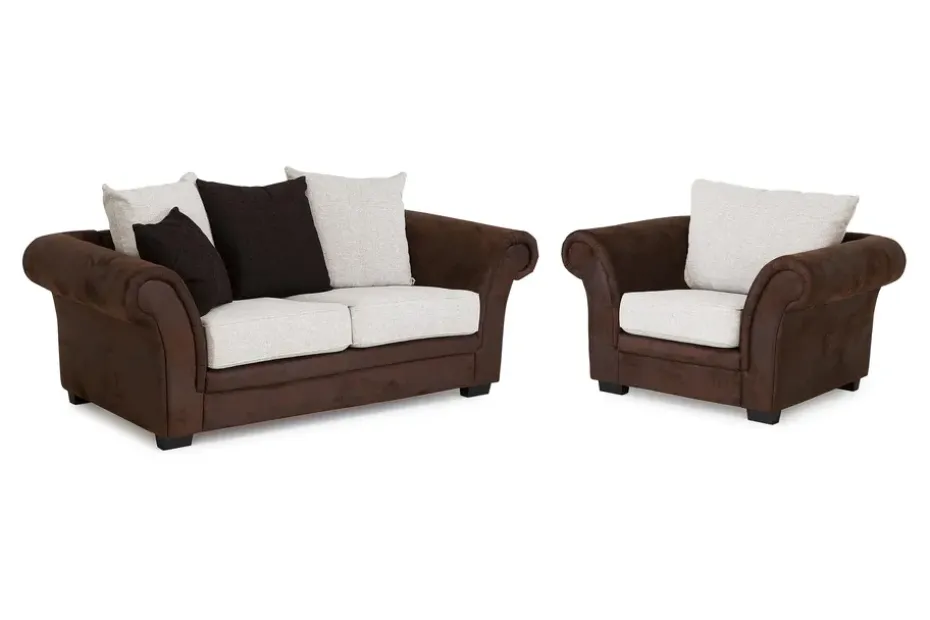 Manor House Sohvaryhmä Aspen 2:n ist+Nojatuoli Ruskea/Beige
