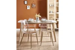 Matsalsstol Beliani Takilma set om 4 Transparent