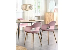 Matsalsstol Beliani Utica set om 2 Pink