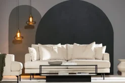 Menard 3-istuttava Syvä Manchestersohva Beige
