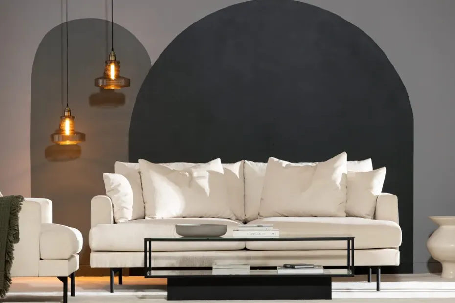 Menard 3-istuttava Syvä Manchestersohva Beige
