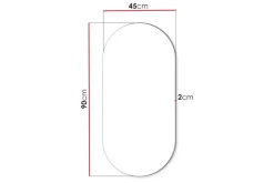 Monfort Seinälle Ripustettava Peili Soikea 45x90 cm Ruskea