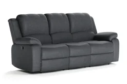 Norbo Recliner-sohva - Kallistettava sohva 3-istuttava - Kotiteatterisohva kangasta Tummanharmaa