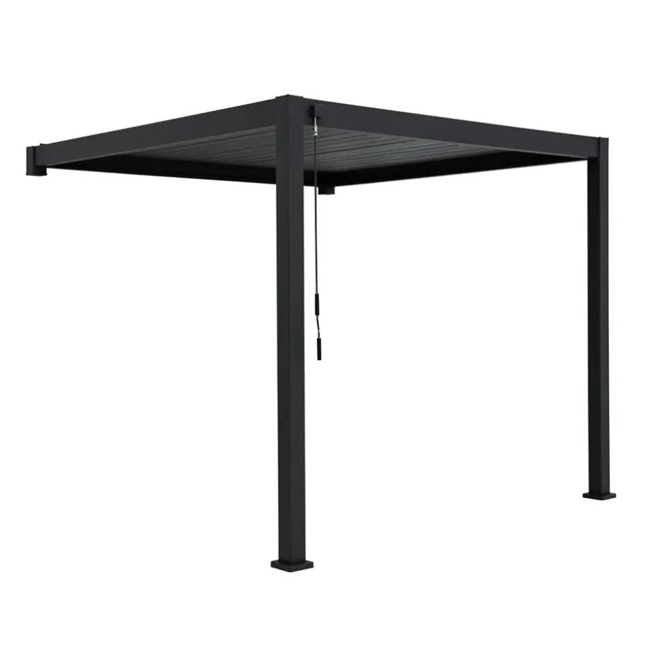 Paviljonki Örnvik-111 3x4M seinään asennettava tummanharmaa