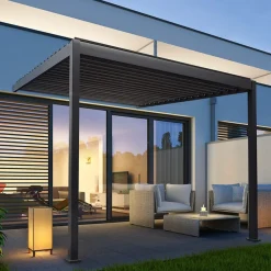 Paviljonki Örnvik-111 3x4M seinään asennettava tummanharmaa