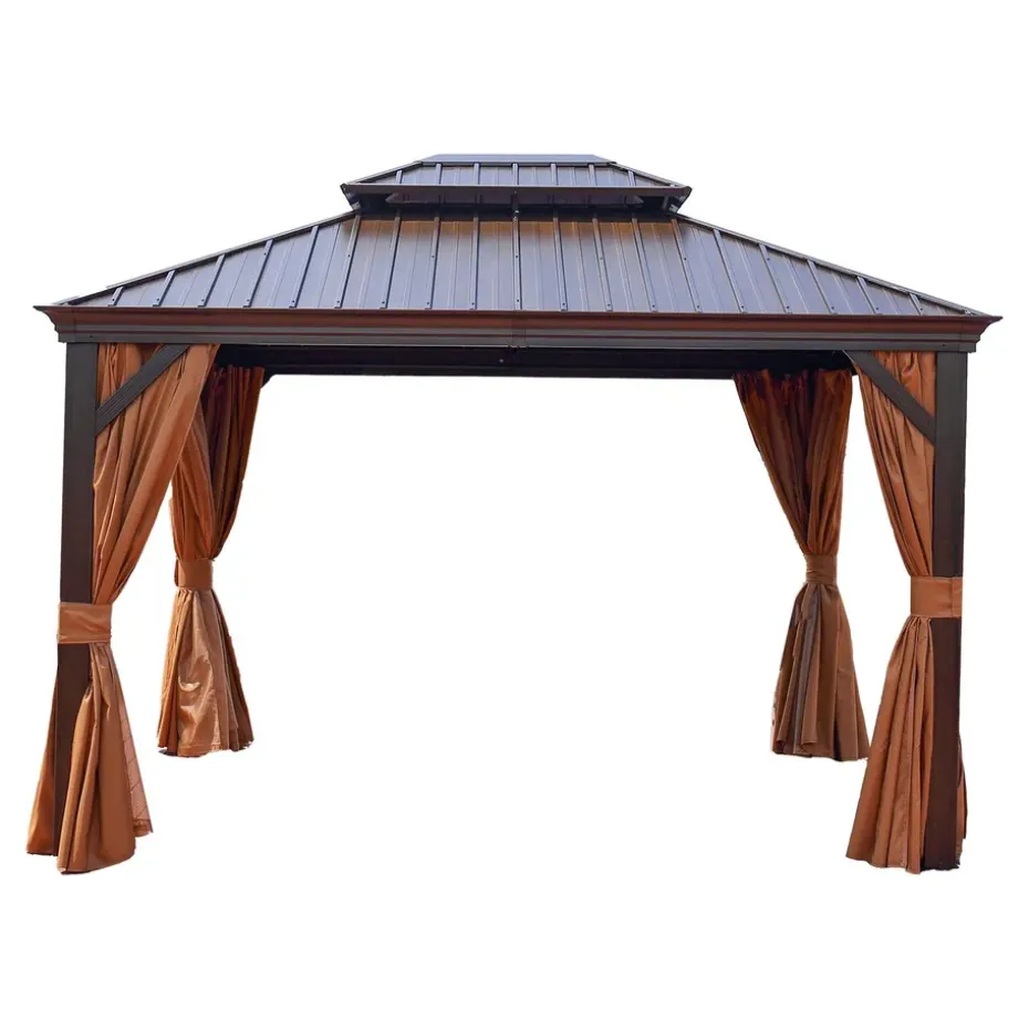 Paviljonki Sunsetia 3,65x4,85x2/2,7M ruskea/beige