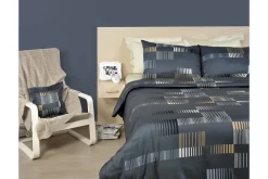 Pussilakanasetti Eponj Home Tupla 4-os Antrasiitti/Keltainen/Valk