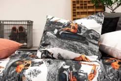 Pussilakanasetti Yhden hengen sänky 2-osainen Koneet Oranssi Franzén