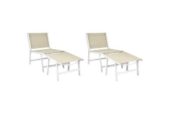 Puutarhatuolit 2 kpl Marceddi Beige, valkoinen