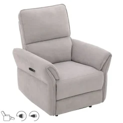 Recliner-nojatuoli Ravdal sähköisellä mekanismilla harmaa