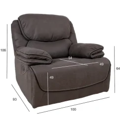 Recliner-nojatuoli Sälmar manuaalisella mekanismilla harmaa