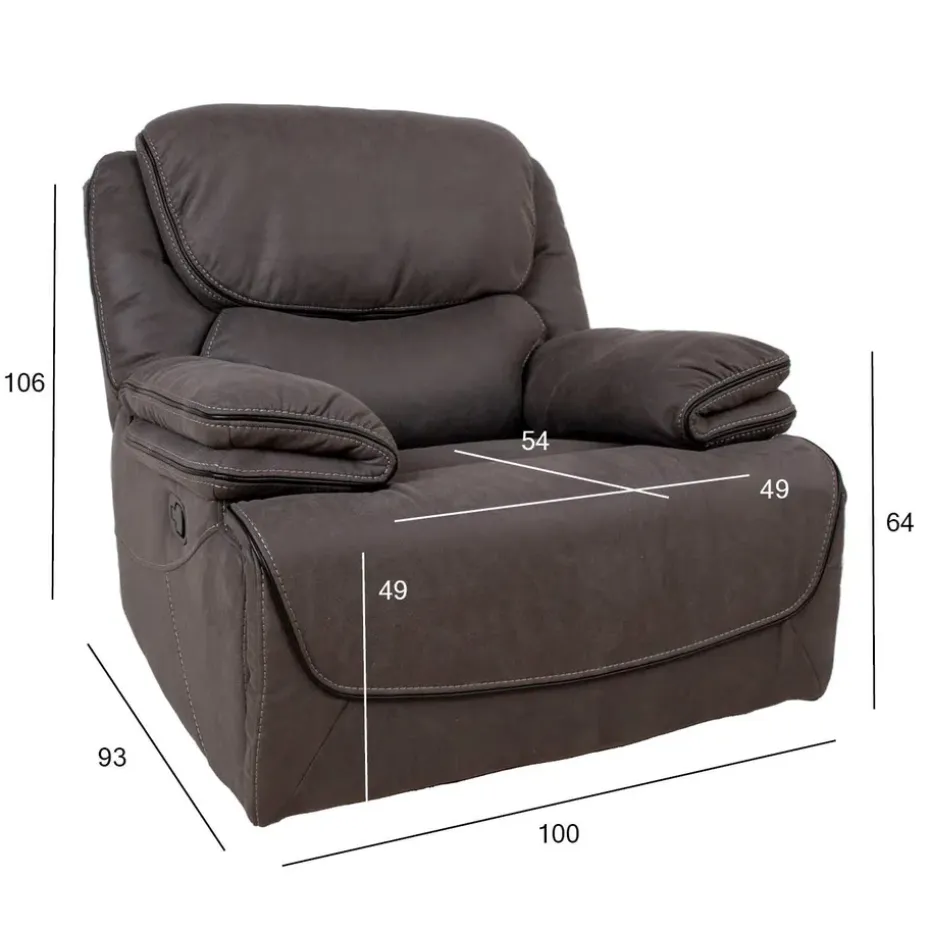 Recliner-nojatuoli Sälmar manuaalisella mekanismilla harmaa