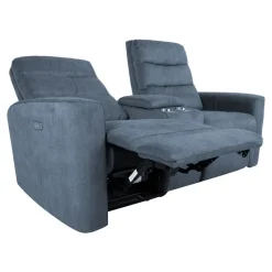 Recliner-sohva Darvi 2-istuttava sähköisellä mekanismilla sininen