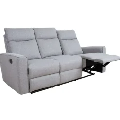 Recliner-sohva Fjolna 3-istuttava manuaalisella mekanismilla harmaa