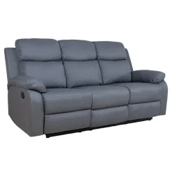 Recliner-sohva Toviny 3-istuttava manuaalisella mekanismilla tummanharmaa