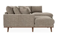 Scandinavian Choice Copenhagen Premium 5-istuttava Oikeakätinen U-muotoinen Sohva Divaanilla ja Schäslongilla Chenillekankaalla Ruskea