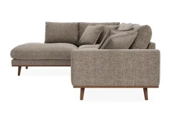 Scandinavian Choice Copenhagen Premium 4-istuttava Vasenkätinen L-muotoinen Sohva Schäslongilla Chenillekankaalla Ruskea