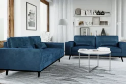 Scandinavian Choice Copenhagen Sohvaryhmä 3-istuttava + 2-istuttava Samettisohva Sininen
