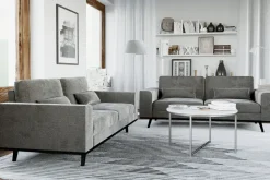 Scandinavian Choice Copenhagen Sohvaryhmä 3-istuttava + 2-istuttava Samettisohva Tummanharmaa