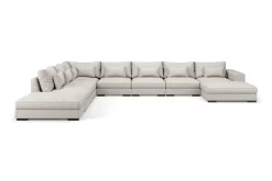 Scandinavian Choice Dubai suuri U-moduulisohva, muunneltava, divaani oikea, erikoissyvä Vaalea / Beige
