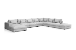 Scandinavian Choice Dubai U-moduulisohva Large, divaani vasen, erikoissyvä Vaaleanharmaa