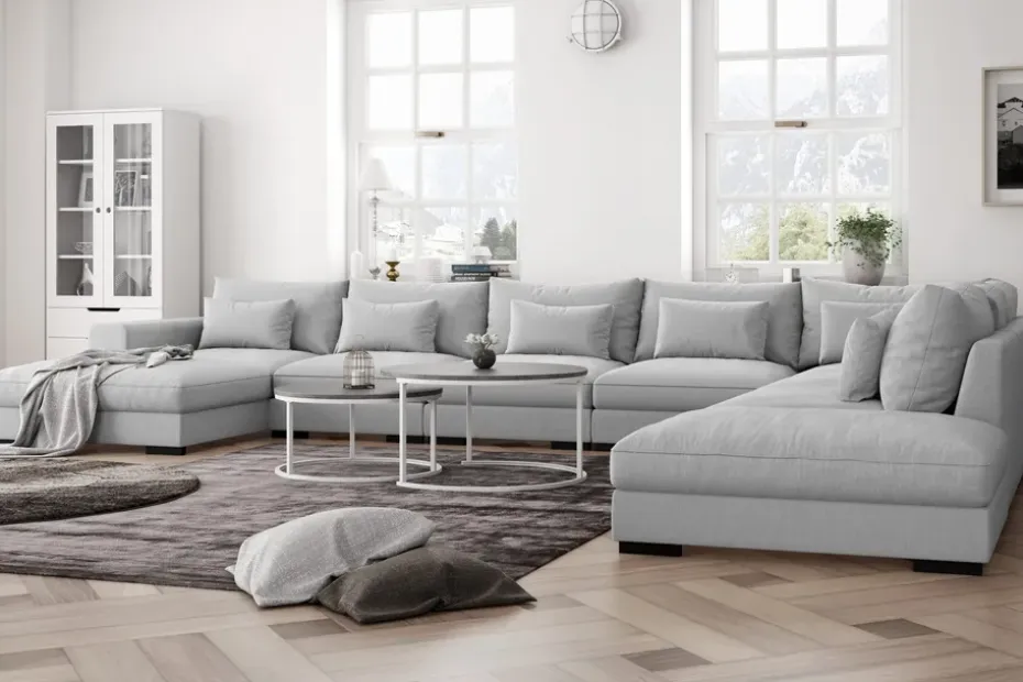 Scandinavian Choice Dubai U-moduulisohva Large, divaani vasen, erikoissyvä Vaaleanharmaa