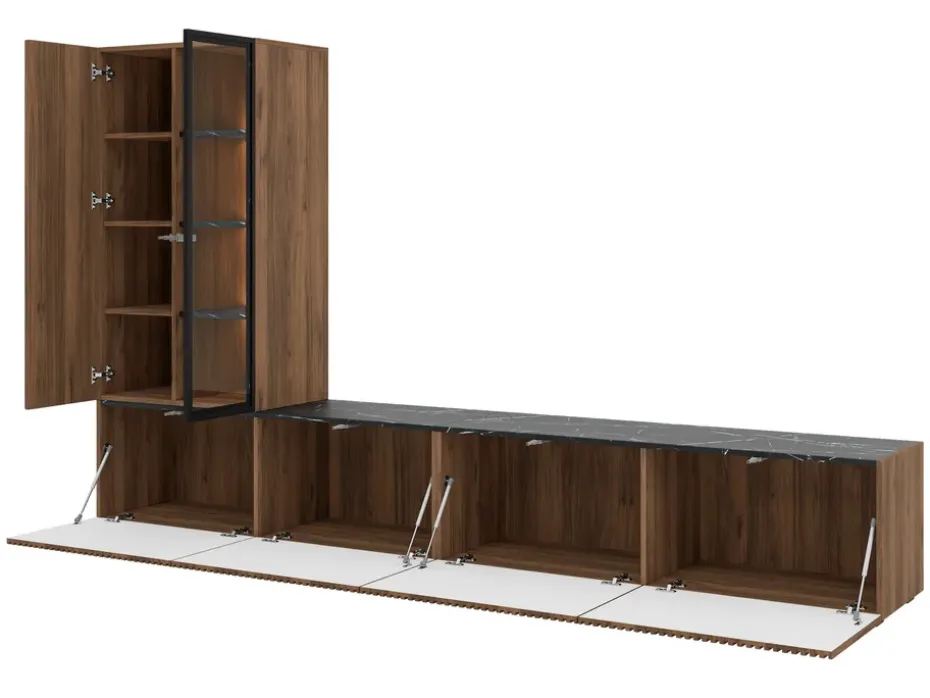 Scandinavian Choice Klinkerville TV-yksikkö 260 cm Pähkinänruskea
