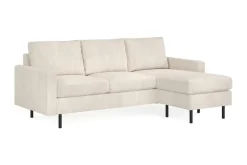 Scandinavian Choice Peppe 3-istuttava Käännettävä L-muotoinen Divaanisohva Manchesterista Beige