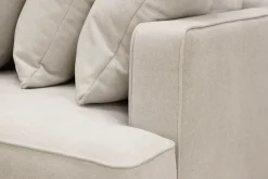 Scandinavian Choice Rossita 4-istuttava Oikeakätinen L-muotoinen Syvä Leponurkkasohva Yhdellä Istuintyynyllä Kankaasta Beige