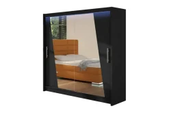Scandinavian Choice Vaatekaappi London LED-valaistus Musta/RGB LED