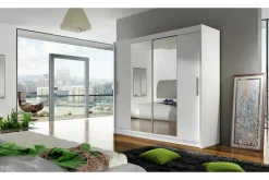 Scandinavian Choice Vaatekaappi London liukuovet Kapea Peili Valkoinen