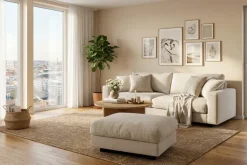 Scandinavian Choice Valencia-sohvaryhmä extra syvä 3-istuttava sohva + rahi chenilleä Beige