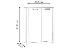 Senkki Trevorton 74x153 cm Ruskea / Harmaa