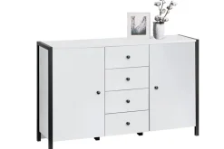 Senkki Whyer 120x35 cm Valkoinen/Musta