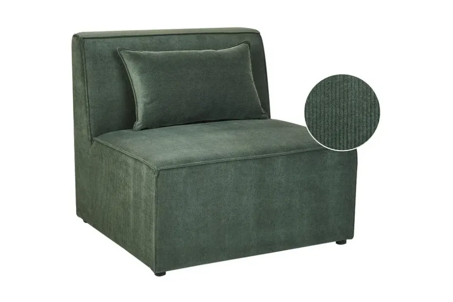 1-sitssektion Beliani Lemvig Beige Green