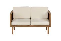 2-sitssoffa Beliani Baratti Light wood||Beige