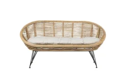 2-sitssoffa Beliani Maratea Natural||Black||Beige