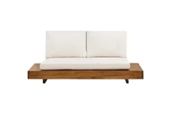 2-sitssoffa Beliani Marettimo Light wood, White