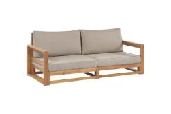 2-sitssoffa Beliani Timor Ljus trä/grått/beige, Ja Light wood||Grey||Beige