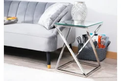 Sivupöytä Beverly 40 cm Hopea