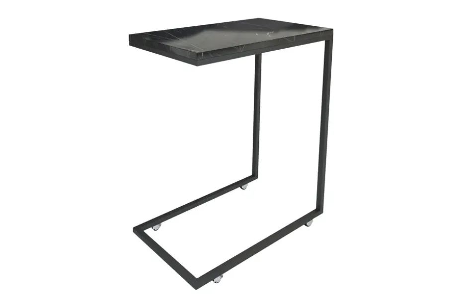 Sivupöytä Mertha 46 cm Musta/Valkoinen