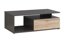 Sohvapöytä Dunnington 120 cm Säilytyksellä Hylly+Laatikko Harmaa/Ruskea