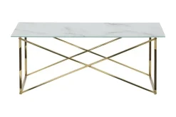 Sohvapöytä Stromback 100 cm Marmorikuvio Valkoinen/Kulta