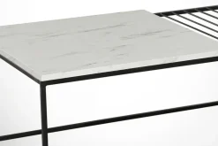 Sohvapöytä Ubbeboda 95 cm Ritilällä Valkoinen/Musta Marmorikuvio